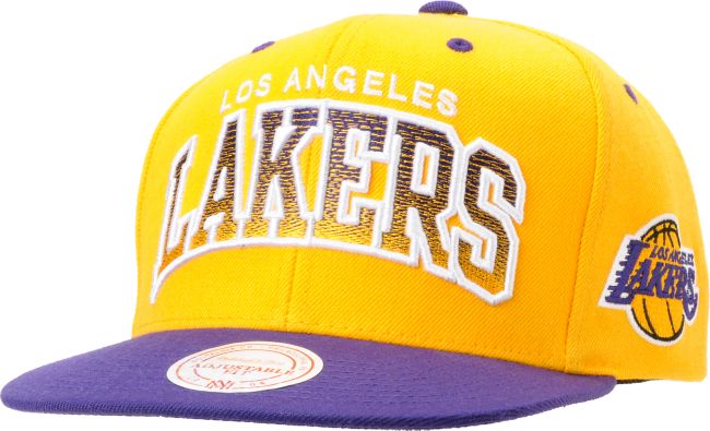 Mitchell And Ness LA Lakers Arch Gradient Yellow Snapback Hat