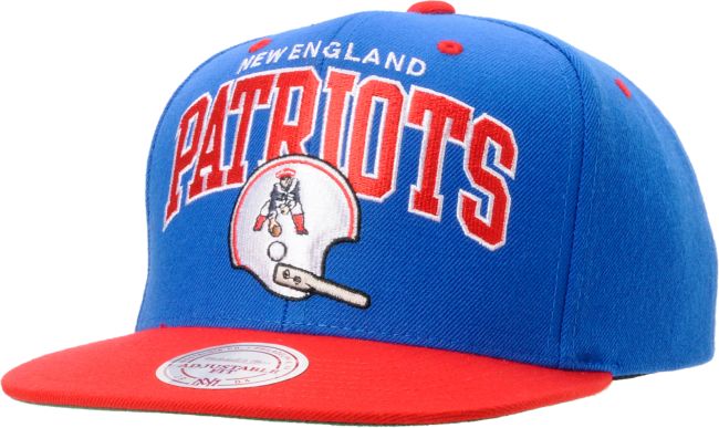 NFL Mitchell and Ness Patriots Arch Helmet Snapback Hat