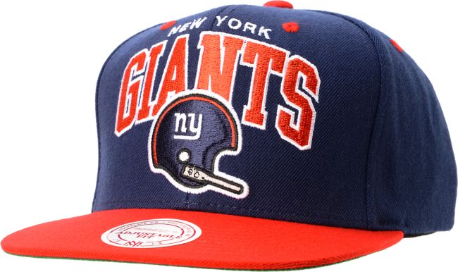 NFL Mitchell and Ness Giants Arch Helmet 2Tone Blue Snapback Hat