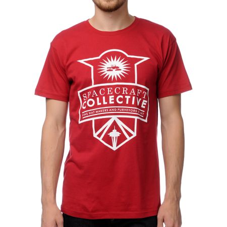 Spacecraft Badge Red Tee Shirt