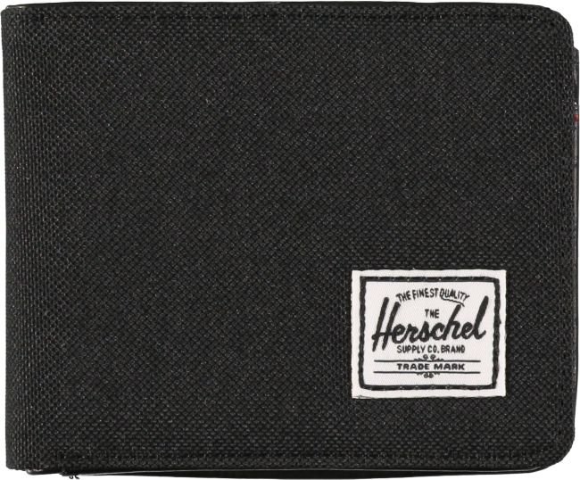 Herschel Hank All Black Canvas Bifold Wallet