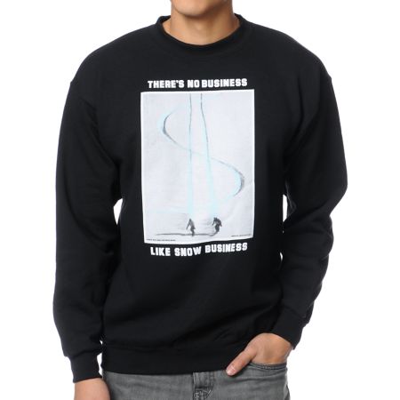 Casual Industrees Snowbiz Black Crew Neck Sweatshirt