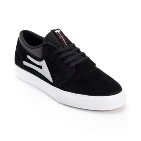 Lakai Griffin Black & White Suede Skate Shoe