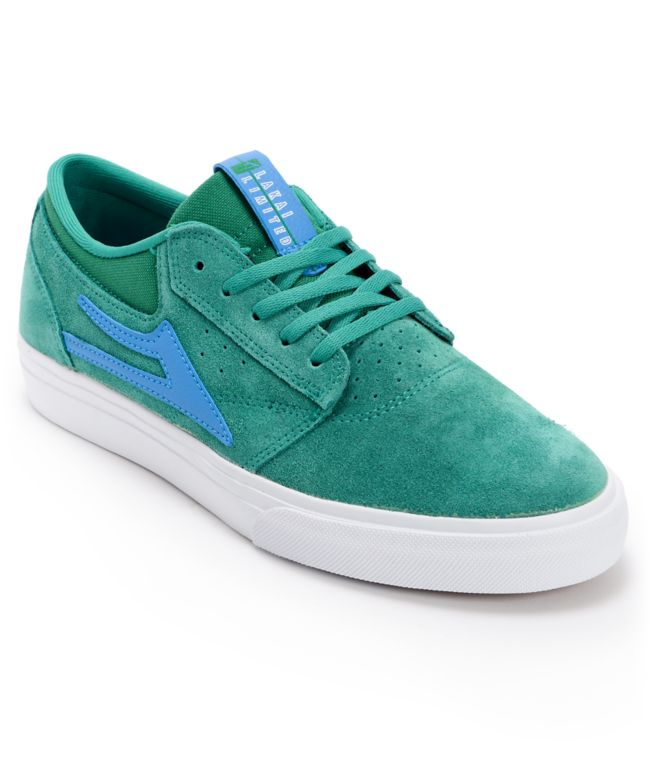 Lakai Griffin Green & Blue Suede Skate Shoe