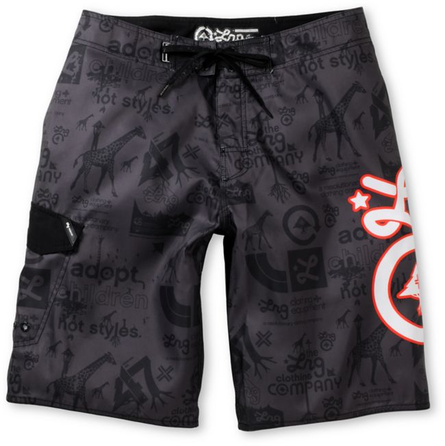 LRG CC Icon Black 22 Board Shorts