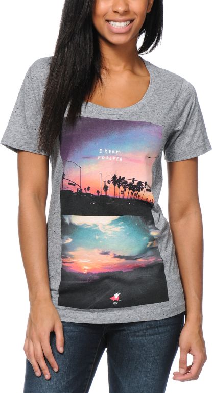 Glamour Kills Carl Rogers Dream Heather Grey Tee Shirt