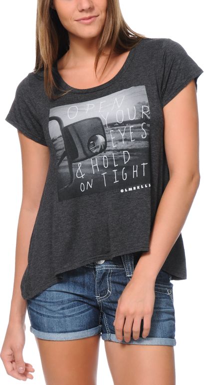 Glamour Kills Open Your Eyes And Exit Black Tee Shirt
