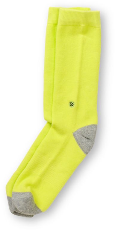 Stance Girls Solito Neon Yellow Crew Socks