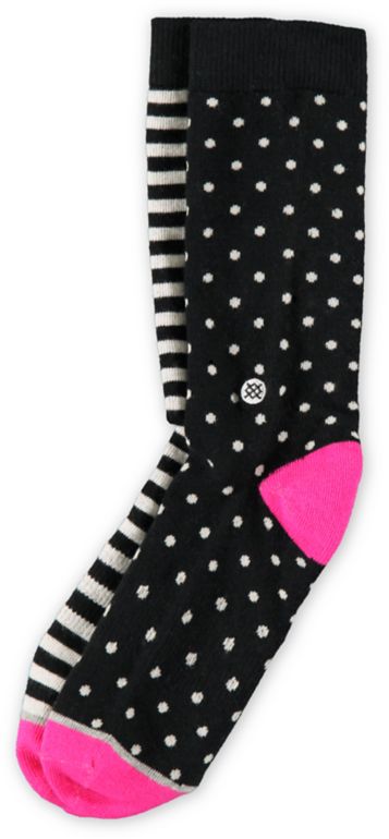 Stance Girls Breaker Black & Pink Crew Socks