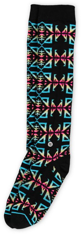Stance Girls Santa Fe Black Knee High Socks