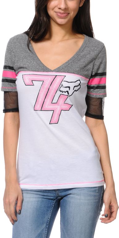 Fox Girls Perfect Pass White Football Tee Shirt