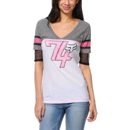 Fox Girls Perfect Pass White Football Tee Shirt
