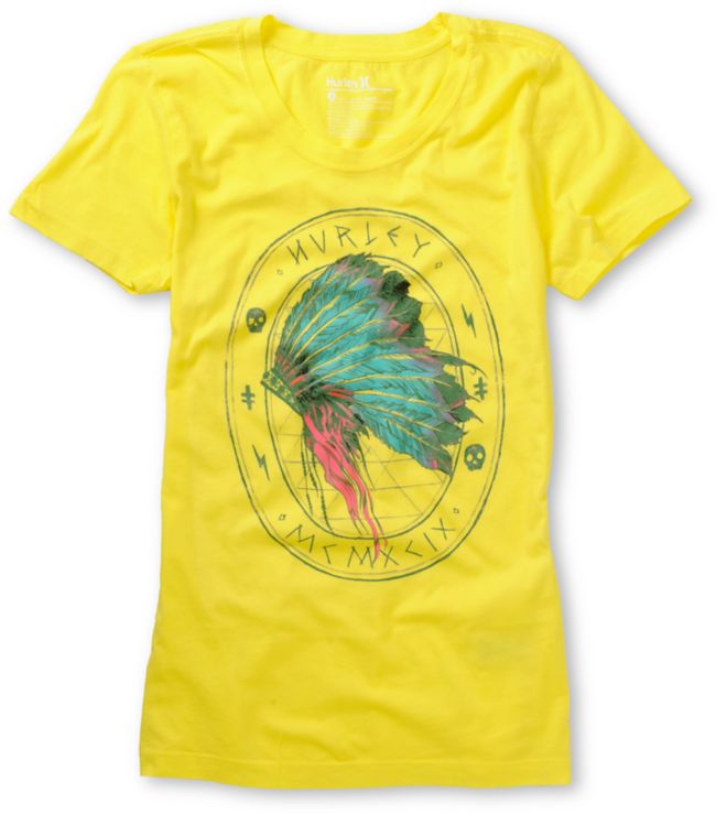Hurley Girls Ghost Stories Yellow Tee Shirt