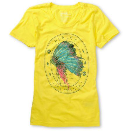 Hurley Girls Ghost Stories Yellow Tee Shirt