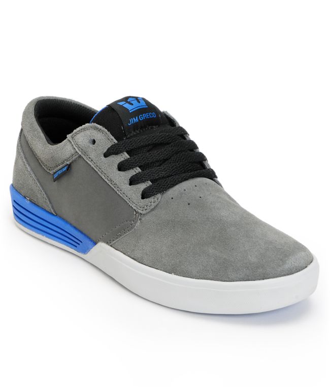 Supra Hammer Charcoal, Black & Royal Suede Skate Shoe
