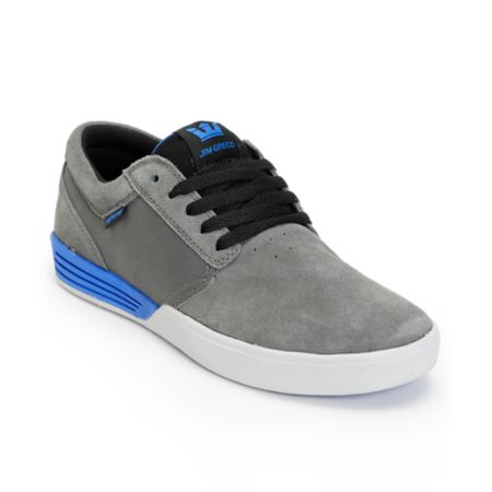 Supra Hammer Charcoal, Black & Royal Suede Skate Shoe