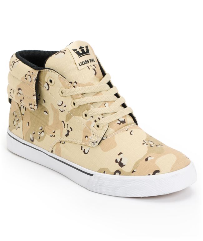 Supra Passion Desert Camo & White Skate Shoe