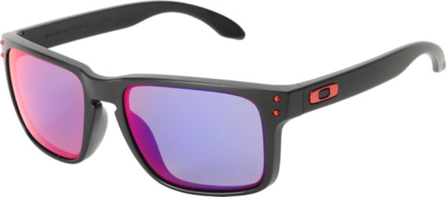 Oakley Holbrook Matte Black & Positive Red Iridium Sunglasses