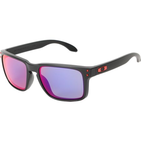 Oakley Holbrook Matte Black & Positive Red Iridium Sunglasses