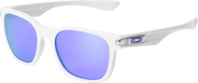 Oakley Garage Rock Gloss White & Violet Iridium Sunglasses