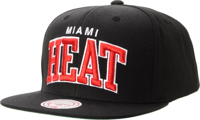 NBA Mitchell And Ness Miami Heat Black Snapback Hat