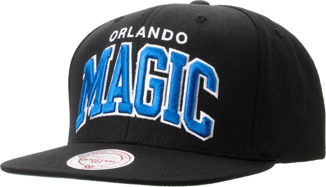 NBA Mitchell And Ness Orlando Magic Black Arch Snapback Hat