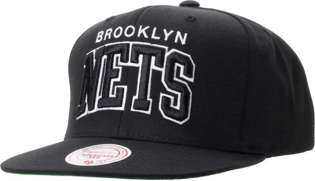 NBA Mitchell And Ness Brooklyn Nets Black Snapback Hat