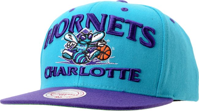 NBA Mitchell and Ness Hornets Grand Arch Snapback Hat