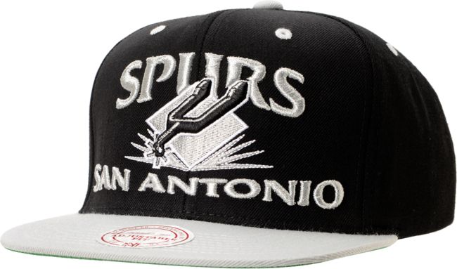 NBA Mitchell and Ness Spurs Grand Arch Black Snapback Hat
