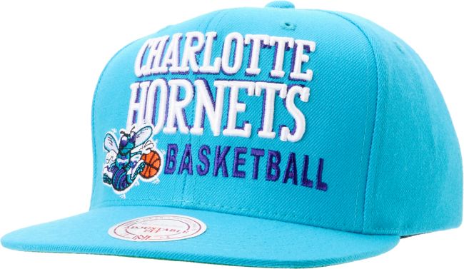 NBA Mitchell And Ness Hornets Blocker Turquoise Snapback Hat