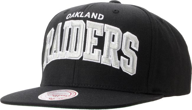 NFL Mitchell and Ness Oakland Black Black Snapback Hat