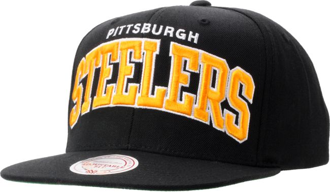 NFL Mitchell And Ness Pittsburgh Steelers Black Arch Snapback