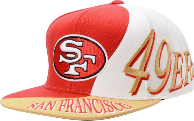 NFL Mitchell And Ness San Francisco 49ers Skew Snapback Hat