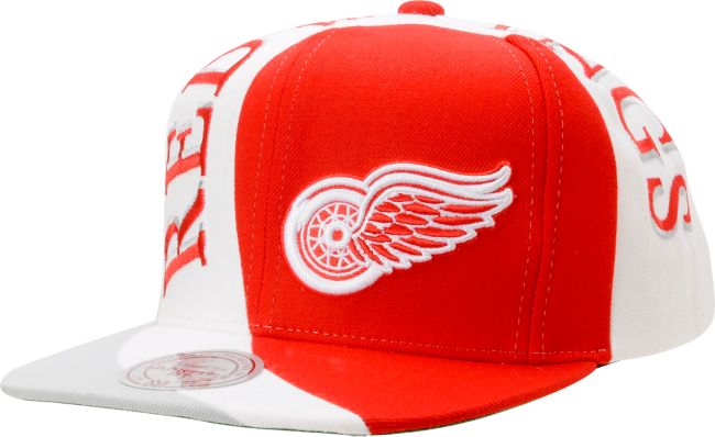 NHL Mitchell And Ness Detroit Red Wings Swirl Snapback Hat