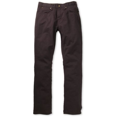 Free World Messenger Skinny Black Cherry Twill Pants 