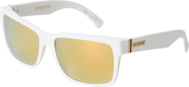 Von Zipper Elmore Battlestations White & Gold Chrome Sunglasses