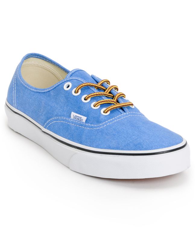 Vans Authentic Wash Skydiver Blue Skate Shoe