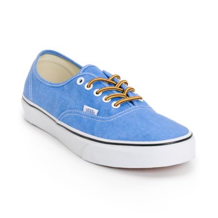 Vans Authentic Wash Skydiver Blue Skate Shoe