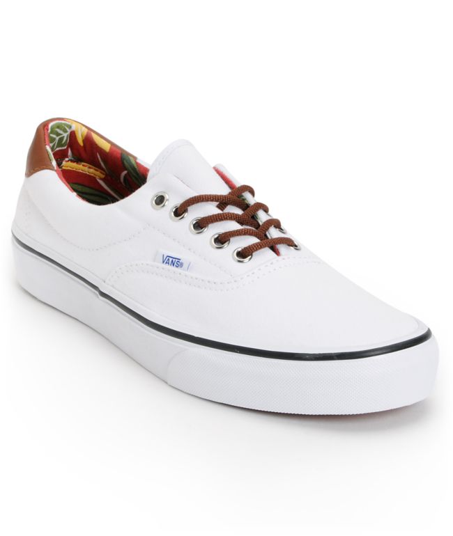 Vans Era 59 True White & Aloha Print Canvas Shoe