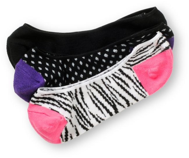 Empyre Girls 3-Pack Bombay No Show Socks