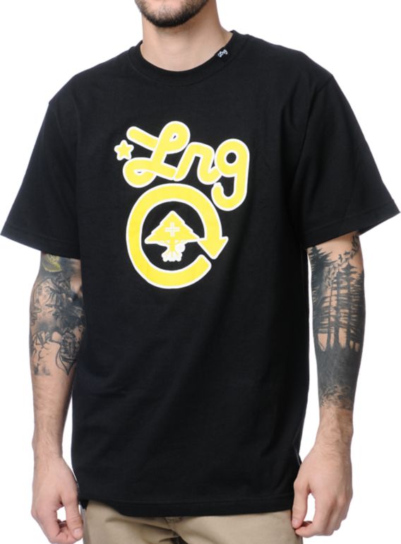 LRG CC One Black & Yellow Tee Shirt