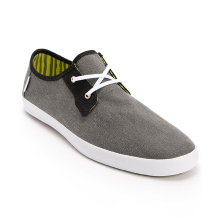 Vans Michoacan Grey Herringbone Slip On Shoe