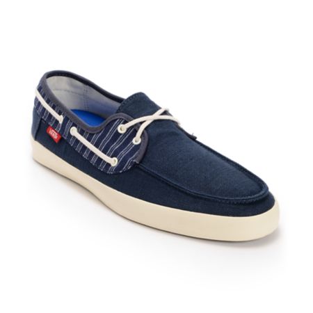 Vans Chauffeur Navy Blue & Antique White Boat Shoe