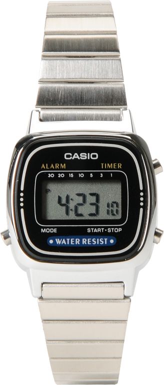Casio LA670WGA-1DF Small Classic Vintage Silver Watch