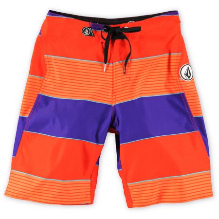 Volcom Boys Maguro Stripe Red Board Shorts