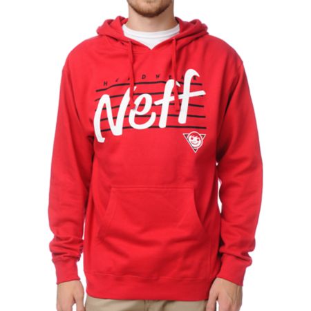 Neff Vicer Red Pullover Hoodie