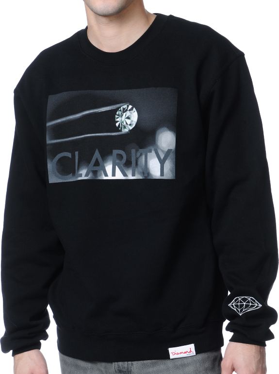 Diamond Supply Clarity Black Crew Neck Sweatshirt