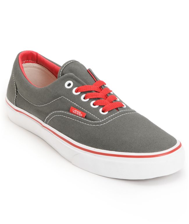 Vans Era Pop Charcoal & Red Canvas Shoe