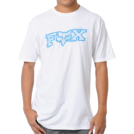 Fox Gridliner White Tee Shirt