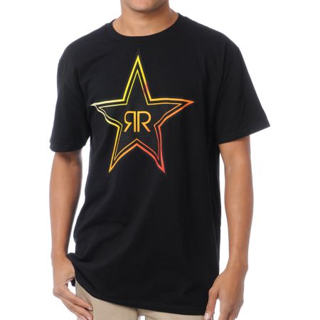 Fox x Rockstar Fades Black Tee Shirt
